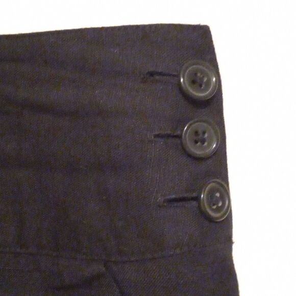 Larry Levine Size 14 Linen Blend Wide Leg Dress Pants-Pockets-High Rise- - Picture 6 of 8